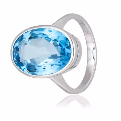 RING IN WHITE GOLD ENAD 5ct TOPAZ 7.8GR SIZE 16.5/56.5