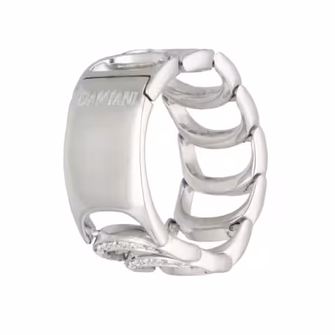RING DAMIANI WHITE GOLD 18KT DIAMONDS 0.50ct SIZE 20 / 60 WEIGHT 11.83GR
