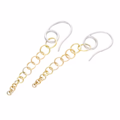 EARRING POMELLATO LUCCIOLE WHITE - YELLOW GOLD 18KT WEIGHT 7.9GR