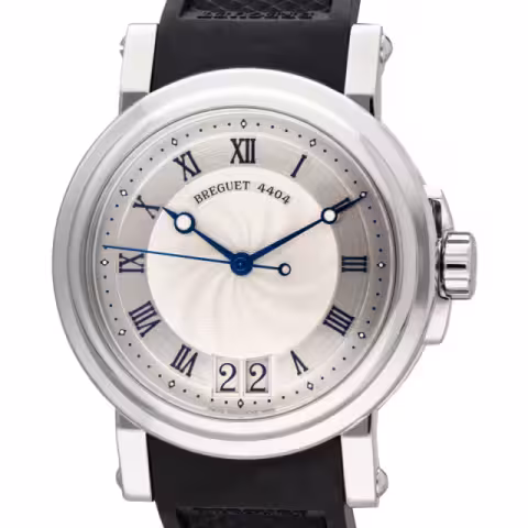 MARINE BIG DATE 5817/12/5V8 STAINLESS STEEL SILVER DIAL 39MM FULL SET YEAR 2018