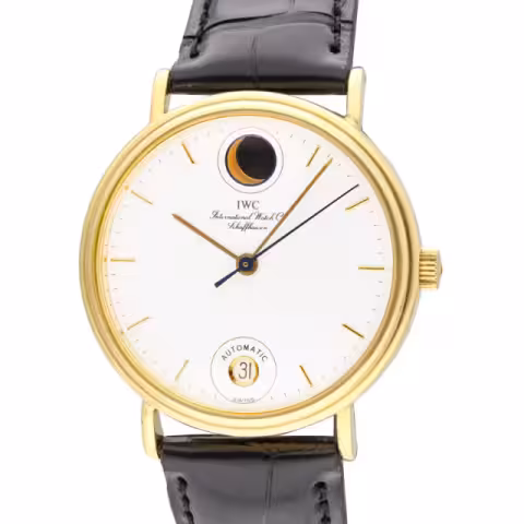 PORTOFINO IW3550 MOONPHASE YELLOW GOLD WHITE DIAL 34MM YEAR 1985