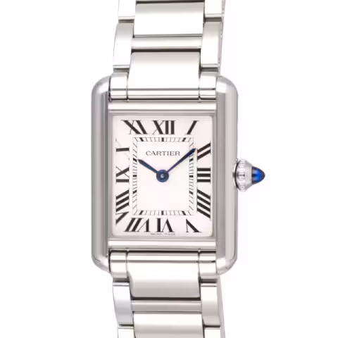 TANK MUST DE CARTIER WSTA0051 STAINLESS STEEL WHITE DIAL 29.5x 22MM FULL SET YEAR 2021